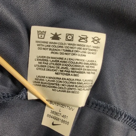 Nike Shirt Mens Large Blue Golf Polo‎ Dri-Fit Logo Swoosh Outdoor Performance - Picture 11 of 14